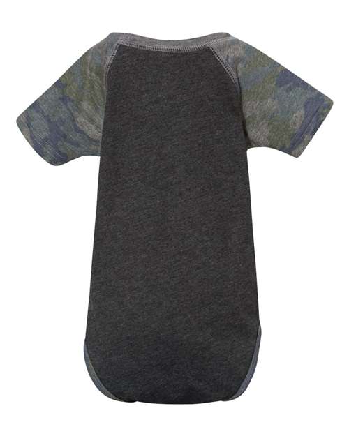 Rabbit Skins RS4430 Infant Baseball Bodysuit #color_VN SMKE/ VN CAMO