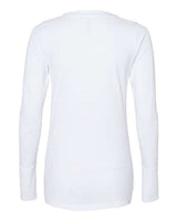 LAT LA3538 Ladies' Long Sleeve Fine Jersey Lace-Up T-Shirt #color_BLEND WHT/ TITNM