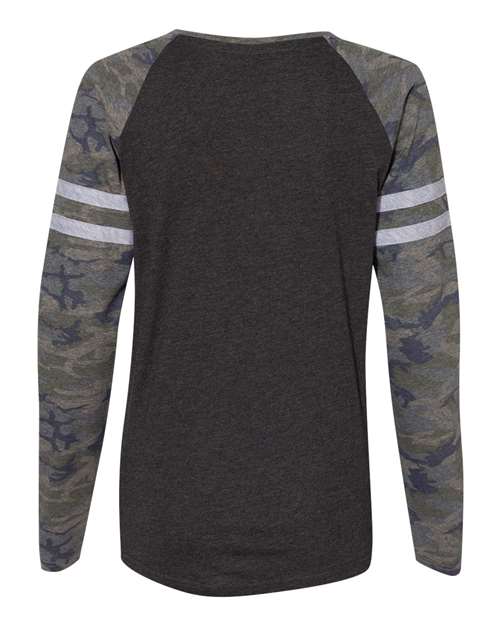 LAT 3534 Ladies' Gameday Mash-Up Long Sleeve Fine Jersey T-Shirt #color_V SM/ V CM/ V HT