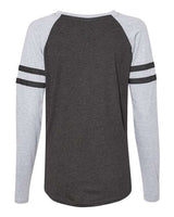LAT 3534 Ladies' Gameday Mash-Up Long Sleeve Fine Jersey T-Shirt #color_V SM/ V HT/ V SM