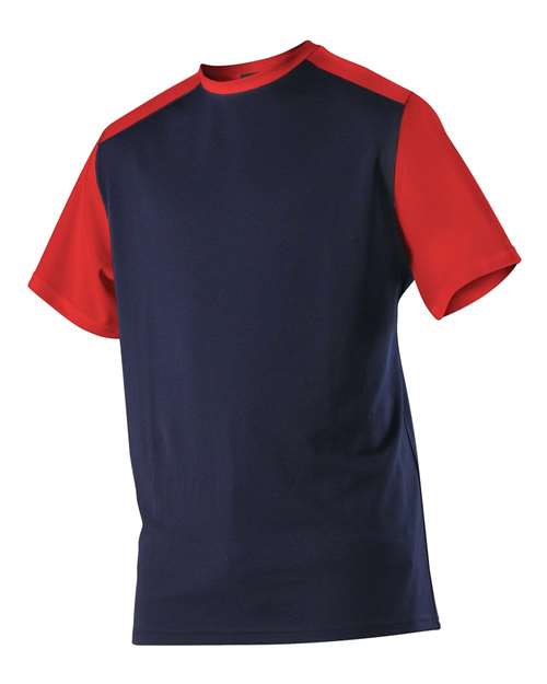 Alleson Athletic 532CJ Crewneck Baseball Jersey #color_Navy/ Red