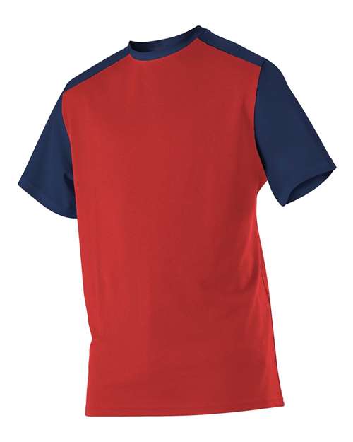 Alleson Athletic 532CJ Crewneck Baseball Jersey #color_Red/ Navy