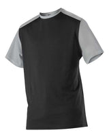 Alleson Athletic 532CJY Youth Crewneck Baseball Jersey #color_Black/ Silver