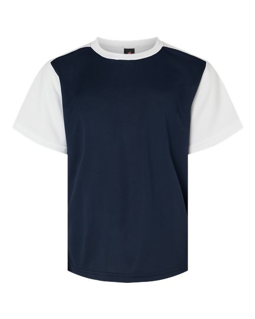 Alleson Athletic 532CJY Youth Crewneck Baseball Jersey #color_Navy/ White