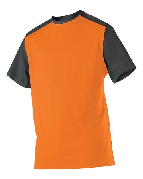 Alleson Athletic 532CJY Youth Crewneck Baseball Jersey #color_Orange/ Black