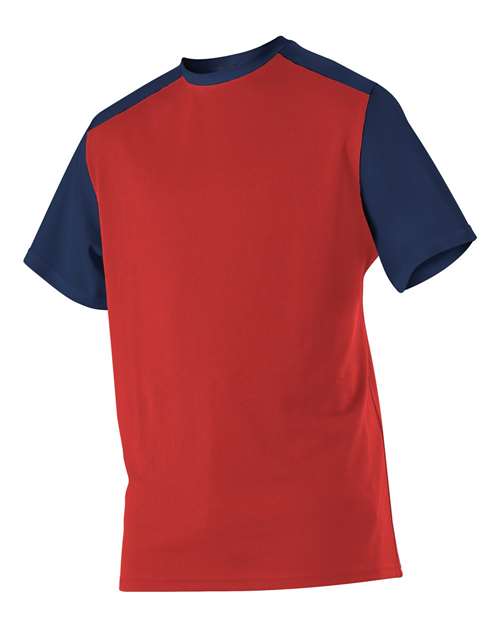 Alleson Athletic 532CJY Youth Crewneck Baseball Jersey #color_Red/ Navy