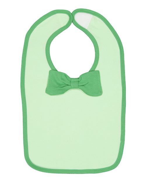 Rabbit Skins R1002 Infant Baby Rib Bow Tie Bib #color_MINT/ GRASS