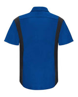 Red Kap SY42 Performance Plus Short Sleeve Shirt with Oilblok Technology #color_Royal Blue/ Black