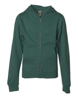 Independent Trading Co. SS4001YZ Youth Midweight Full-Zip Hooded Sweatshirt #color_Alpine Green