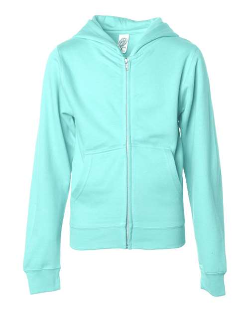 Independent Trading Co. SS4001YZ Youth Midweight Full-Zip Hooded Sweatshirt #color_Mint