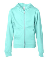 Independent Trading Co. SS4001YZ Youth Midweight Full-Zip Hooded Sweatshirt #color_Mint