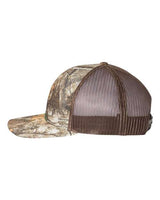 Richardson 112P Printed Trucker Cap #color_Realtree Edge/ Brown