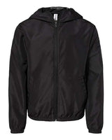 Independent Trading Co. EXP24YWZ Youth Lightweight Windbreaker Full-Zip Jacket #color_Black