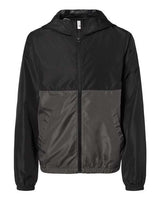 Independent Trading Co. EXP24YWZ Youth Lightweight Windbreaker Full-Zip Jacket #color_Black/ Graphite