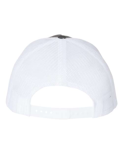 Richardson 112FP Five-Panel Trucker Cap #color_Charcoal/ White