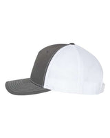Richardson 112FP Five-Panel Trucker Cap #color_Charcoal/ White