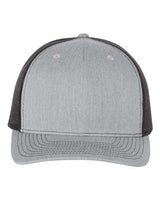 Richardson 112FP Five-Panel Trucker Cap #color_Heather Grey/ Black