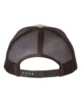 Richardson 112FP Five-Panel Trucker Cap #color_Khaki/ Coffee