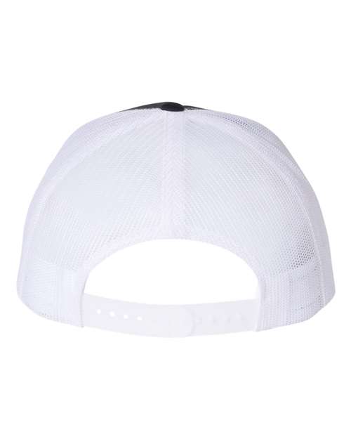 Richardson 112FP Five-Panel Trucker Cap #color_Navy/ White