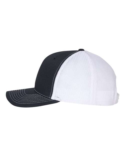 Richardson 112FP Five-Panel Trucker Cap #color_Navy/ White