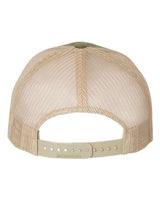 Richardson 112FP Five-Panel Trucker Cap #color_Army Olive Green/ Tan