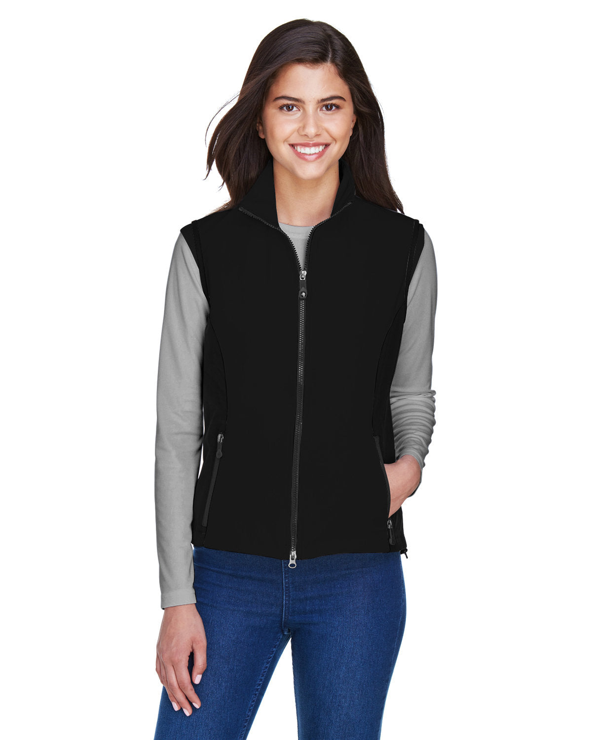 North End 78050 Ladies' Three-Layer Light Bonded Performance Soft Shell Vest