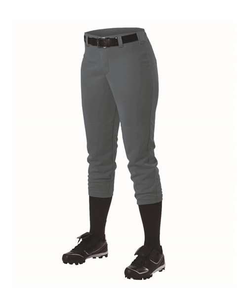 Alleson Athletic 605PBW Women's Belt Loop Fast-Pitch Pants #color_Charcoal