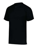 Augusta Sportswear AG1565 Adult Attain 2-Button Baseball Jersey #color_BLACK