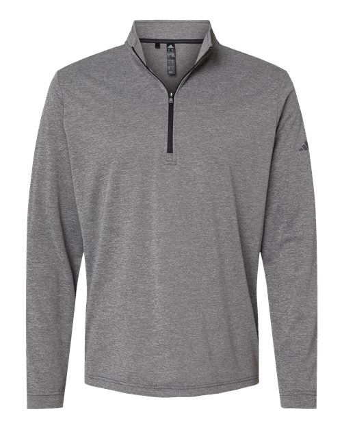 Adidas A401 Lightweight Quarter-Zip Pullover #color_Black Heather