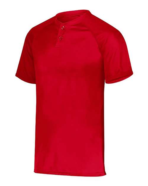 Augusta Sportswear AG1565 Adult Attain 2-Button Baseball Jersey #color_RED