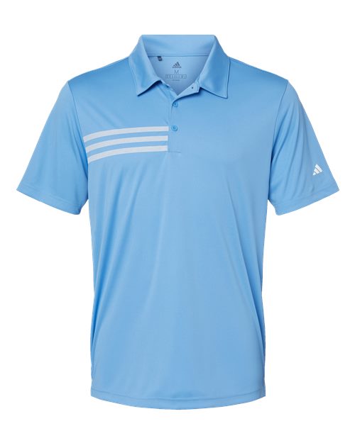 Adidas A324 3-Stripes Chest Polo #color_Lucky Blue/ White