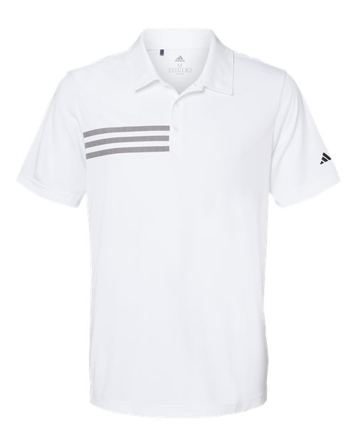 Adidas A324 3-Stripes Chest Polo #color_White/ Black