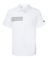 Adidas A324 3-Stripes Chest Polo #color_White/ Black