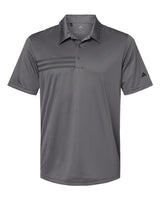 Adidas A324 3-Stripes Chest Polo #color_Grey Five/ Black