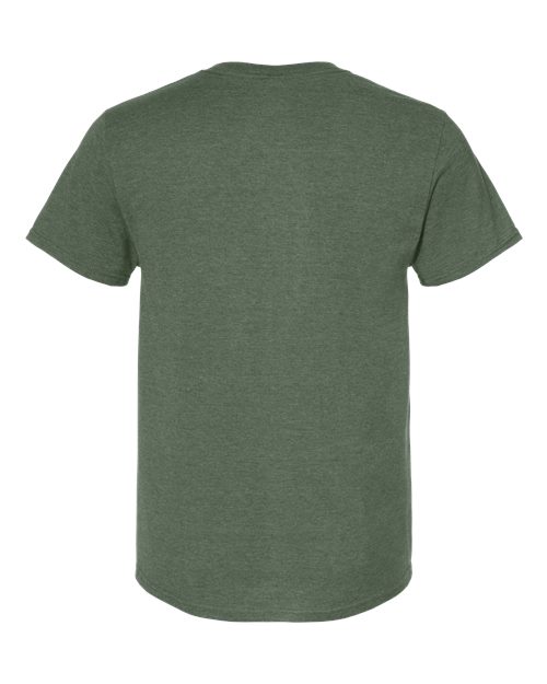 Jerzees 560MR Adult Premium Blend Ring-Spun T-Shirt #color_MILITARY GRN HTH