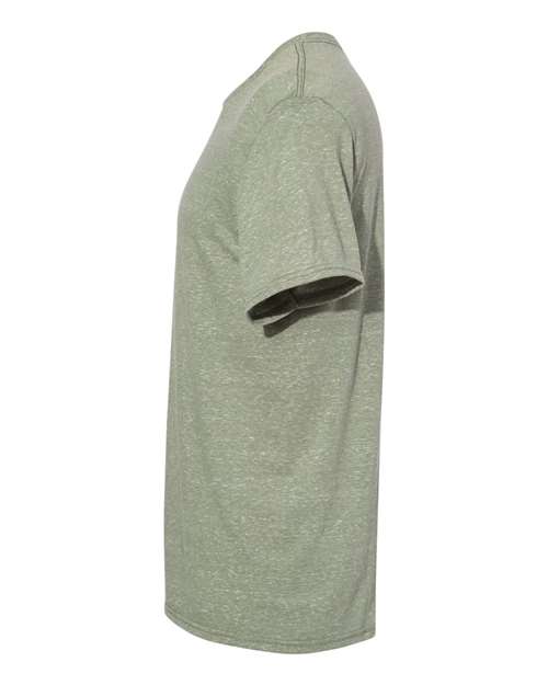 Jerzees 88MR Adult Snow Heather T-Shirt #color_MLTRY GRN SNW HT