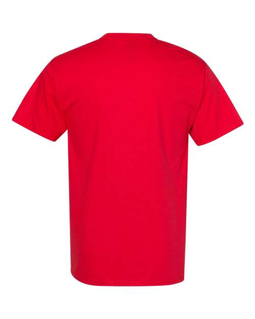 Hanes 5180 Unisex Beefy-T T-Shirt #color_ATHLETIC RED