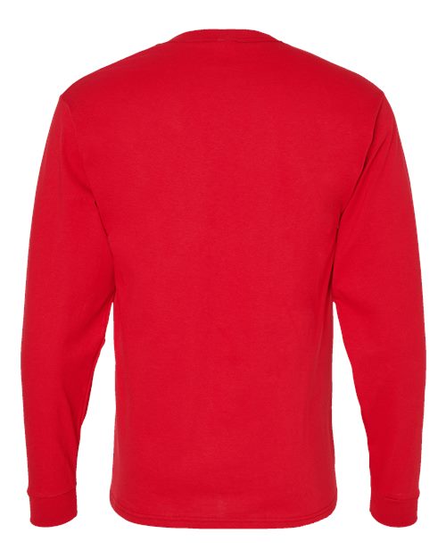 Hanes 5286 Men's ComfortSoft Cotton Long-Sleeve T-Shirt #color_ATHLETIC RED