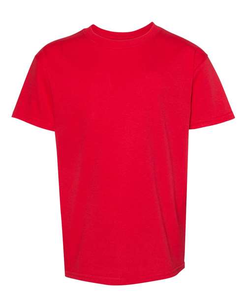 Hanes 5480 Youth Comfortsoft Cotton T-Shirt #color_ATHLETIC RED