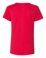 Hanes S04V Ladies' Nano-T V-Neck T-Shirt #color_ATHLETIC RED