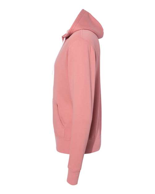Independent Trading Co. AFX90UNZ Lightweight Full-Zip Hooded Sweatshirt #color_Dusty Rose