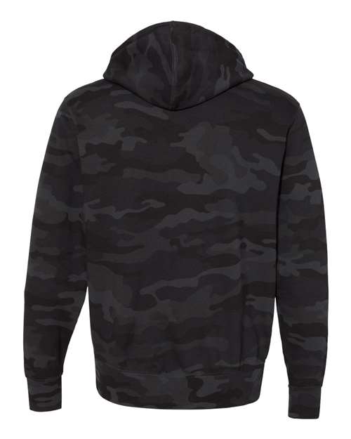 Independent Trading Co. AFX90UNZ Lightweight Full-Zip Hooded Sweatshirt #color_Black Camo