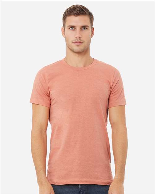 Bella + Canvas 3001CVC Unisex Heather CVC T-Shirt #color_HTHR PRSM SUNSET