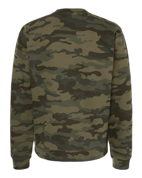 Independent Trading Co. SS3000 Midweight Crewneck Sweatshirt #color_Forest Camo