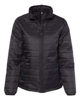 Independent Trading Co. EXP200PFZ Women's Puffer Jacket #color_Black