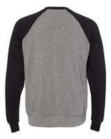Independent Trading Co. PRM30SBC Special Blend Crewneck Raglan Sweatshirt #color_Nickel Heather/ Black