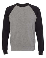 Independent Trading Co. PRM30SBC Special Blend Crewneck Raglan Sweatshirt #color_Nickel Heather/ Black