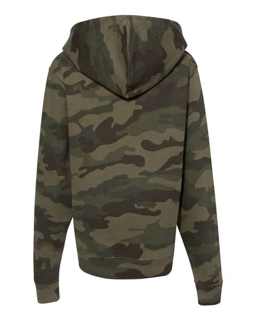 Independent Trading Co. SS4001Y Youth Midweight Hooded Sweatshirt #color_Forest Camo