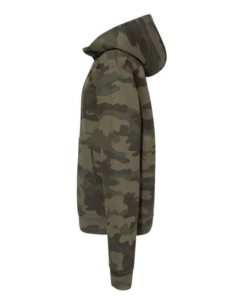 Independent Trading Co. SS4001Y Youth Midweight Hooded Sweatshirt #color_Forest Camo