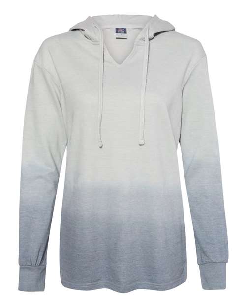 MV Sport W20185 Women's French Terry Ombré Hooded Sweatshirt #color_Greyscale